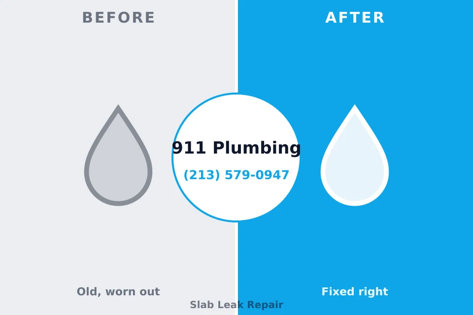 Before and after: plumbing repair Columbia City, IN